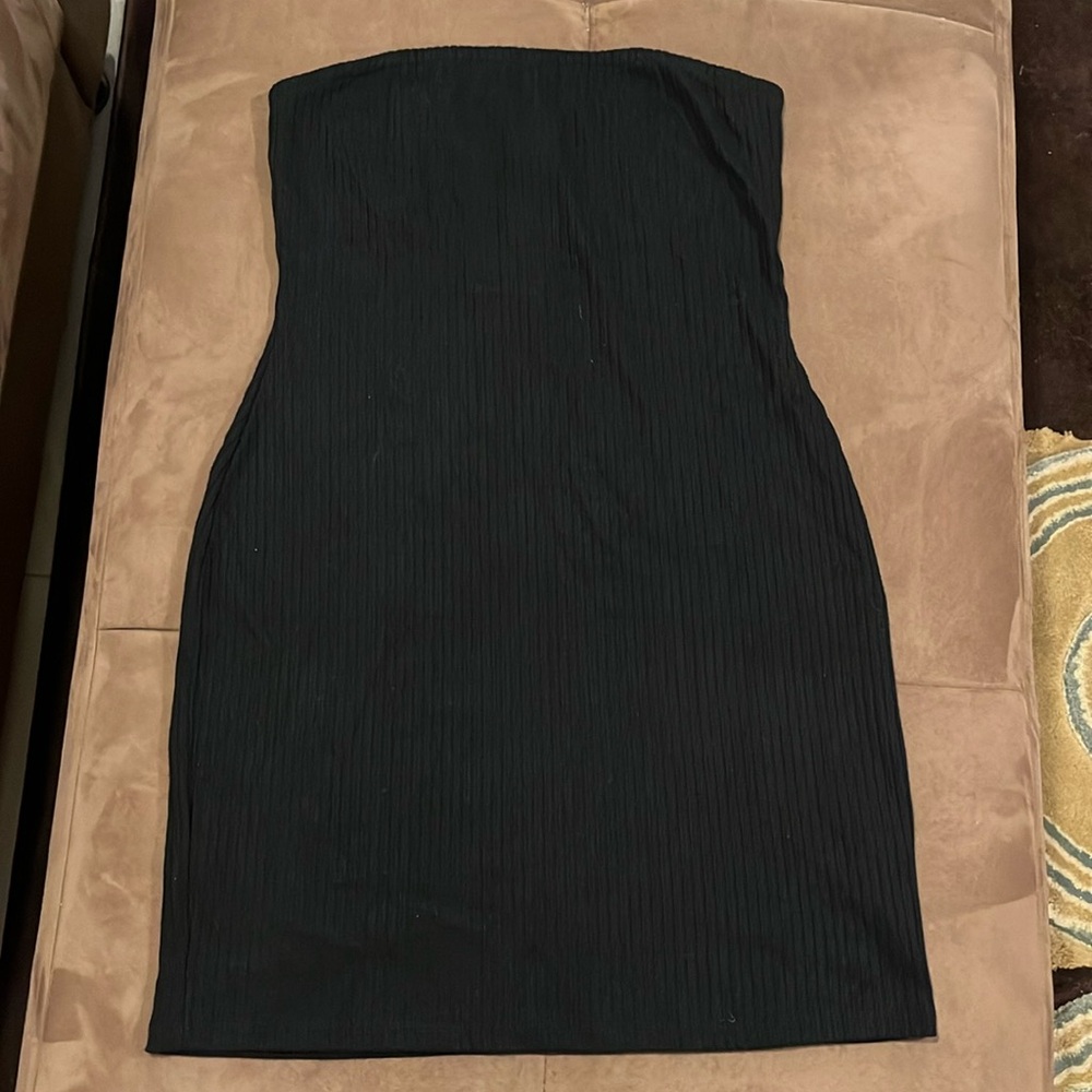 Urban outfitters knit black strapless dress